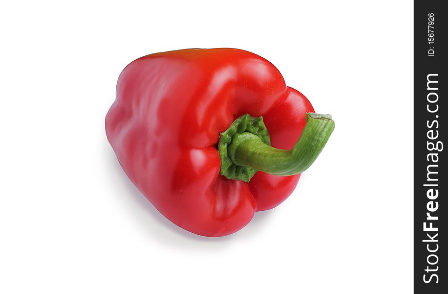 Red Pepper On A White Background