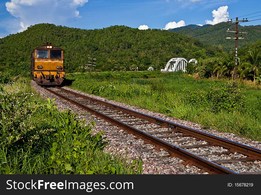 Train bridge in norhtern Thailand