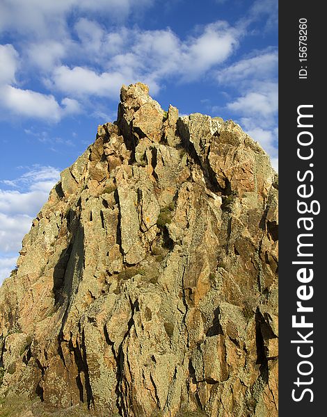 Feature on rocky coast of Jersey, Channel Islands. Feature on rocky coast of Jersey, Channel Islands