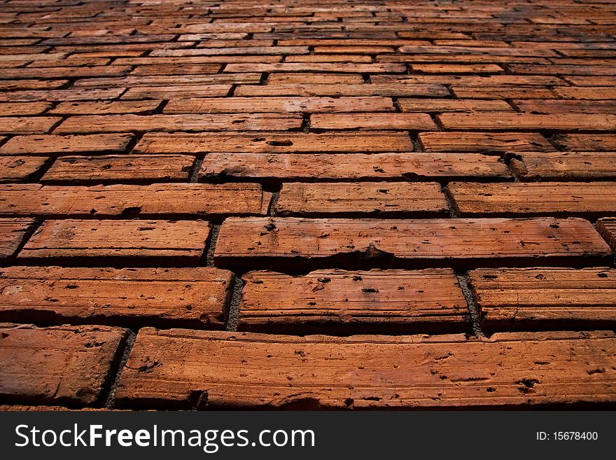 Perspective of brick wall lines