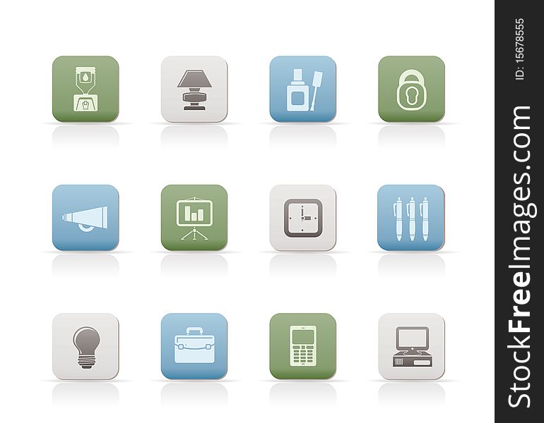 Business and office icons - icon set