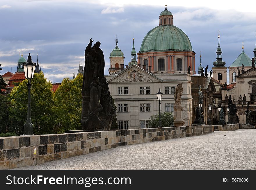 Charles Bridge at Sunrise.