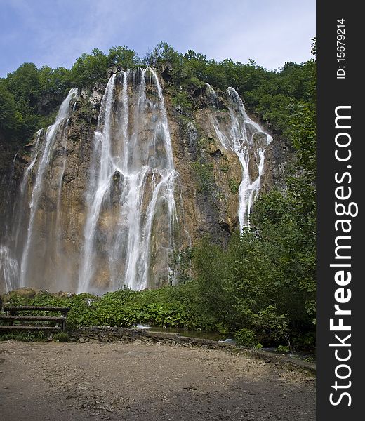 One of biggest waterfall at Plitvice. One of biggest waterfall at Plitvice