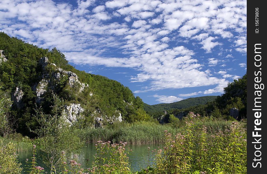 Lake in Plitvice, photo taken in Croatia National Park. Lake in Plitvice, photo taken in Croatia National Park