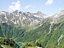 View Of The Neves Reservoir In South Tyrol Stock Image View Of The Neves Reservoir In South Tyrol Stock Image