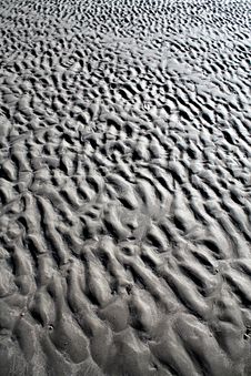 Patterns In Beach Sand Royalty Free Stock Photography