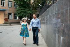 Young Couple In The Street Royalty Free Stock Photo Young Couple In The Street Royalty Free Stock Photo
