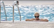 Woman Relax On Swimming Pool Royalty Free Stock Photos Woman Relax On Swimming Pool Royalty Free Stock Photos
