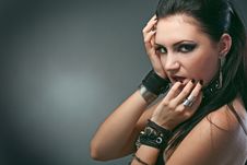 Young Naked Woman In Chain Royalty Free Stock Photography Young Naked Woman In Chain Royalty Free Stock Photography