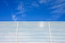 Metal Fence Lines And Blue Sky Stock Photography Metal Fence Lines And Blue Sky Stock Photography