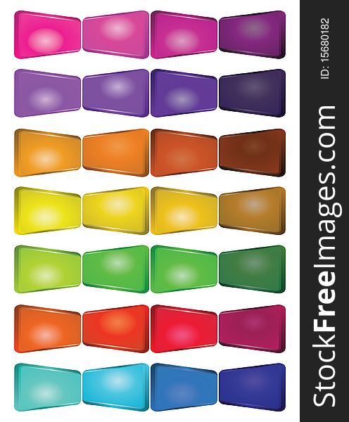 Illustration of various color icons. Illustration of various color icons