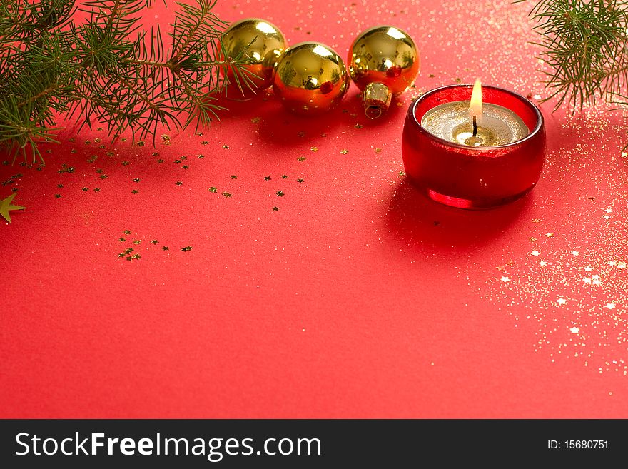 Christmas decorations. background with space for text or image.