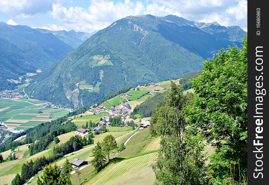 Mountains And Valleys In Southtyrol