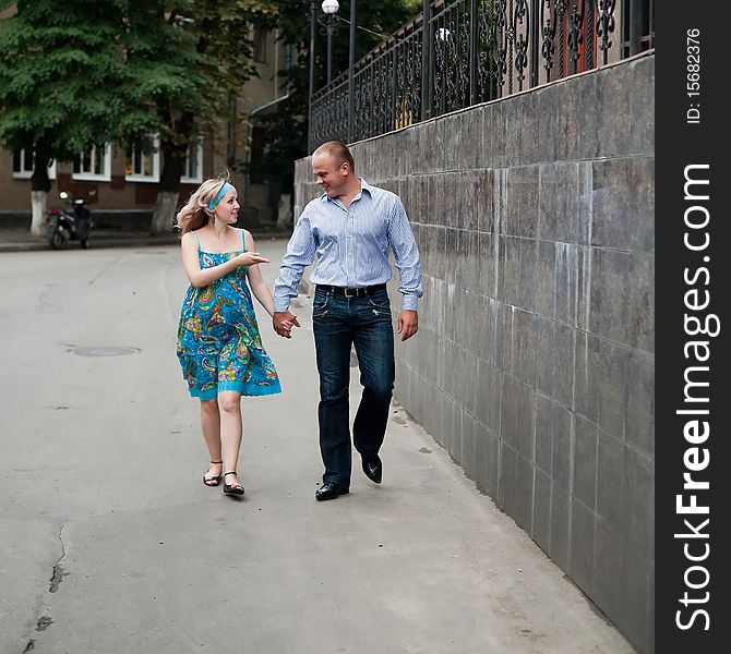 Young Couple In The Street