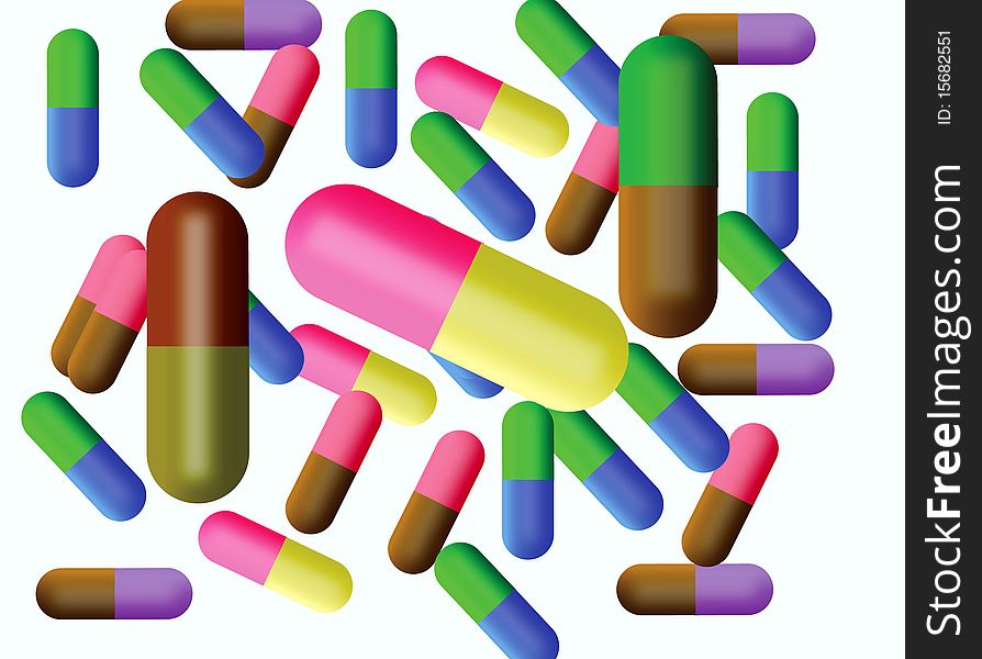 Varicoloured Tablets In Capsule