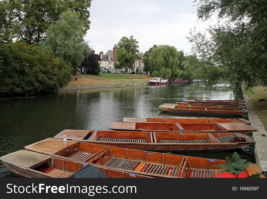 Punts in river Cam, Cambridge U.K.