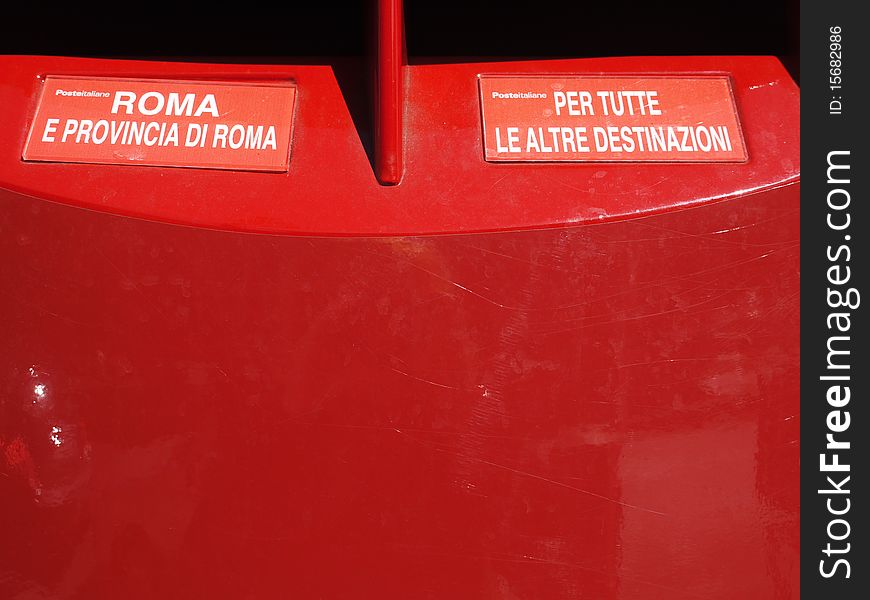 A red postal service in Rome