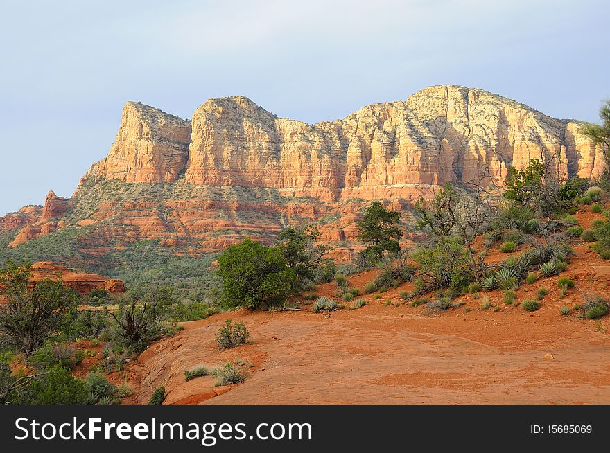 Sunset over red mountains in Sedona, Arizona. Sunset over red mountains in Sedona, Arizona.