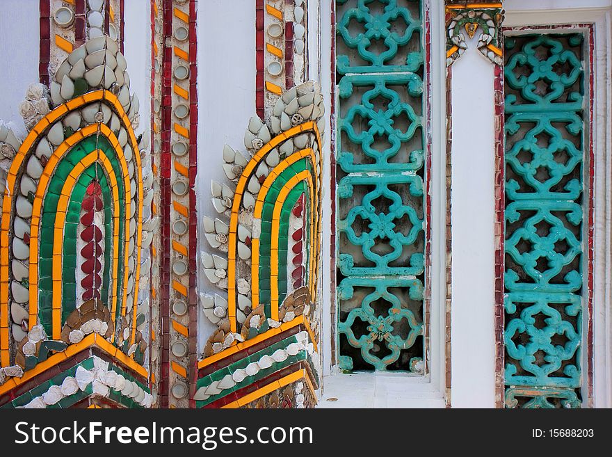 Wat Pho, Temple of the Reclining Buddha.Mosaic