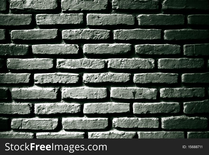 Pattern of old style brick wall