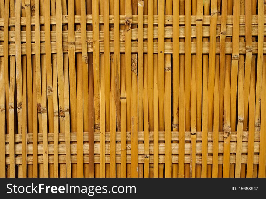 Thai style bamboo house wall