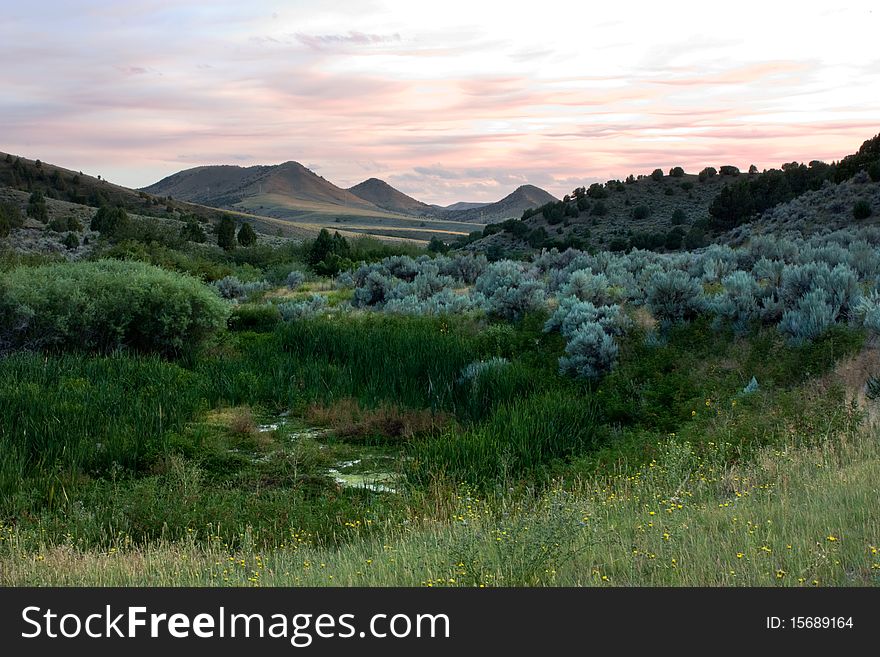 Sunset at Wolverine Canyon, near Blackfoot Idaho. Sunset at Wolverine Canyon, near Blackfoot Idaho