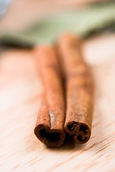 Two Cinnamon Sticks Royalty Free Stock Image Two Cinnamon Sticks Royalty Free Stock Image