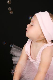 Blond Baby Ballerina Royalty Free Stock Photos