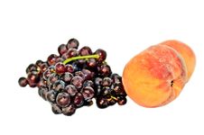 Peaches And Grapes Stock Image