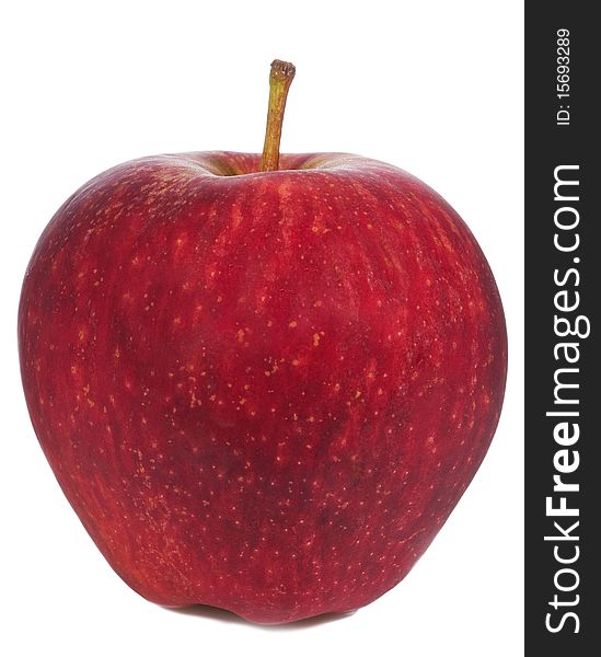 Red apple on white background