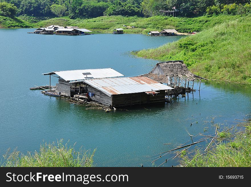 Fisherman village in Lamnamnan Nation Park ,Thailand