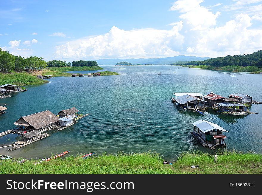 Fisherman village in Lamnamnan Nation Park ,Thailand