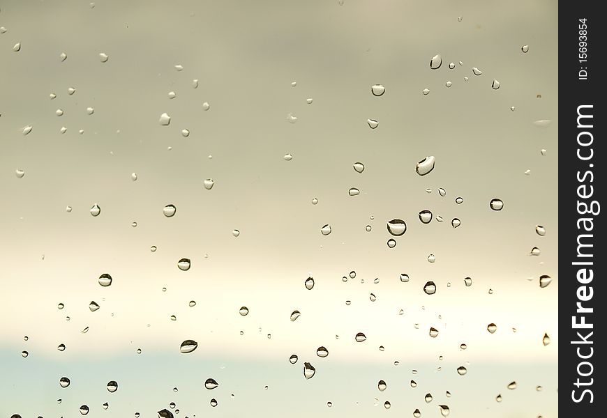 Background with drops on the window
