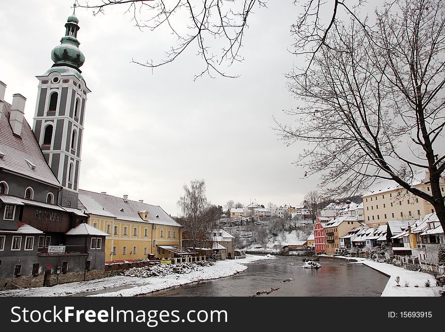 Cesky Krumlov, Unesco city in winter