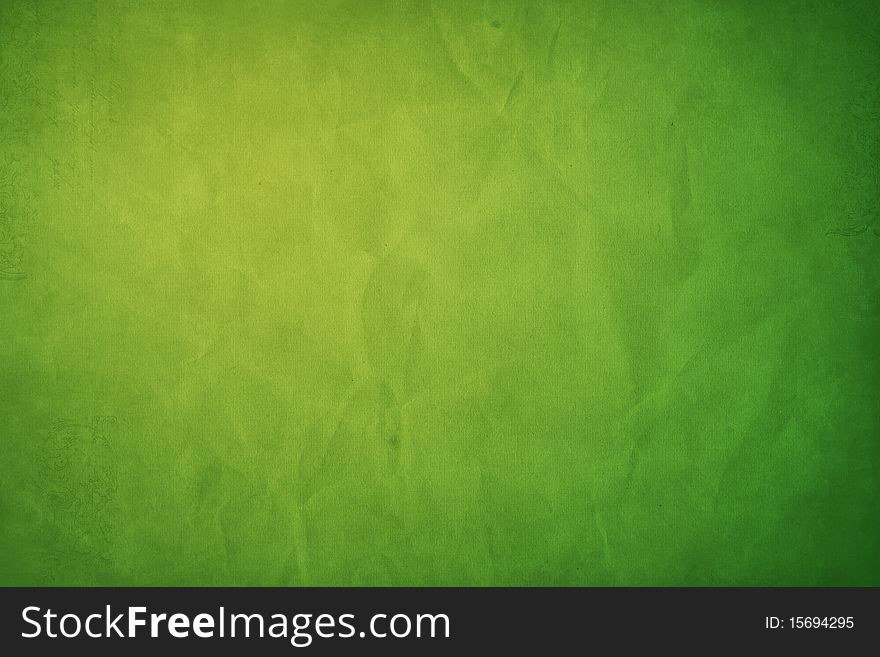 Green gradient in a paper texture. Green gradient in a paper texture