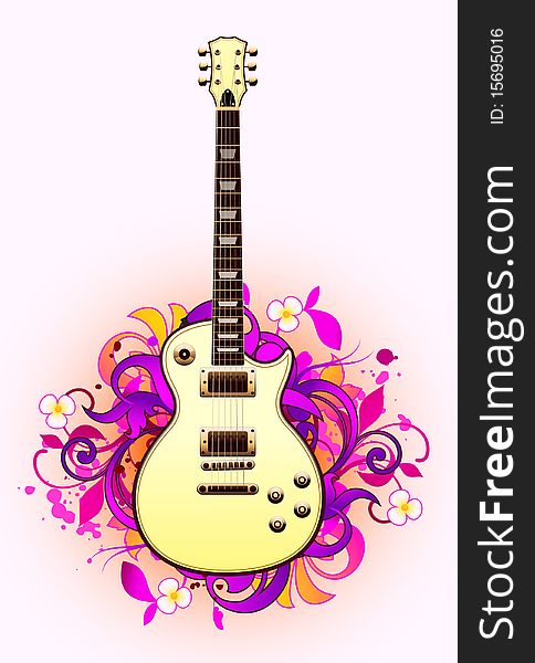 Abstract with guitar