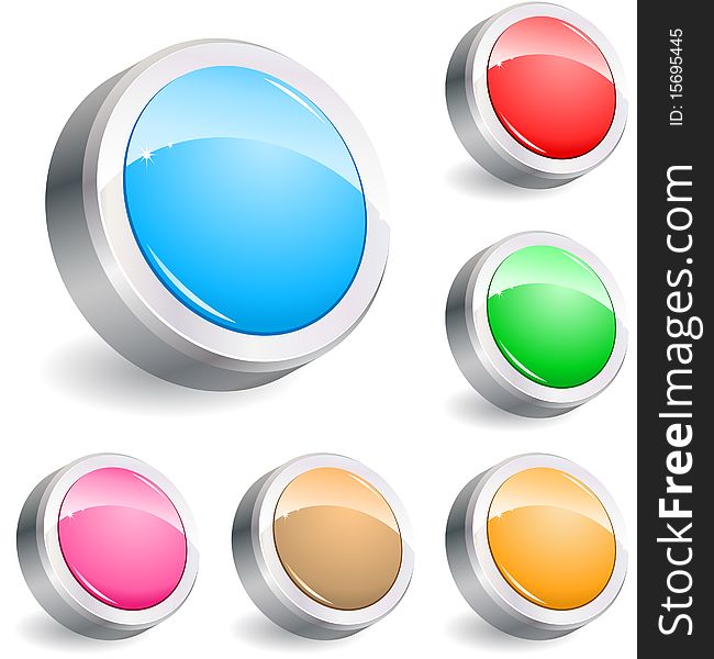 Empty buttons set different colors. Empty buttons set different colors