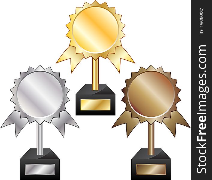 Gold, silver and bronze awards