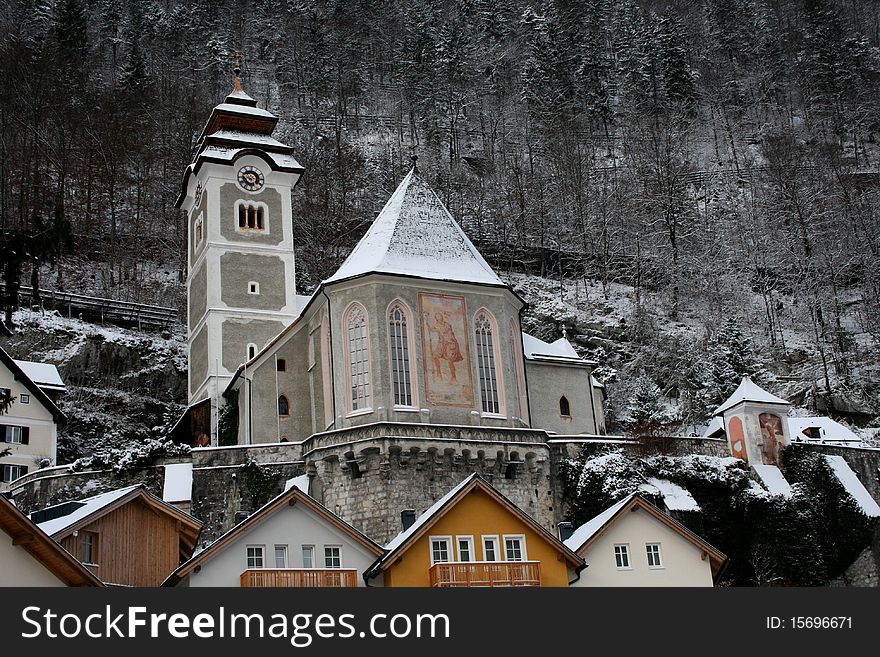 Hallstatt,Unesco City in Austria. This is Church in city.