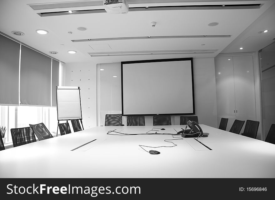 Table and chairs in the boardroom