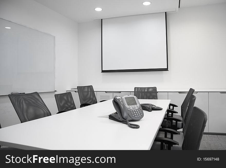 Table and chairs in the boardroom