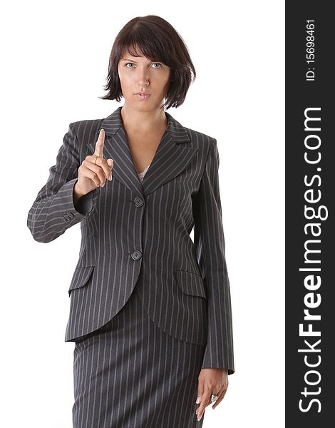 Beautiful Business Woman Pointing