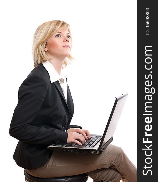 Woman With  Laptop