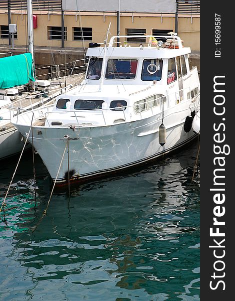 Yacht In Barcelona Port