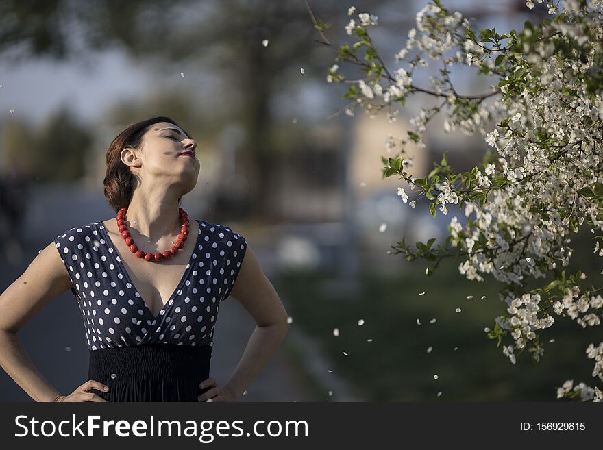 Young Woman Enjoying Sunny Day