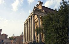 Temple On The Roman Forum Stock Photo Temple On The Roman Forum Stock Photo