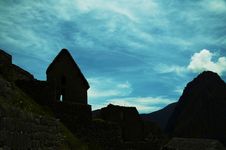 Machu-Picchu Silhouette Royalty Free Stock Images Machu-Picchu Silhouette Royalty Free Stock Images