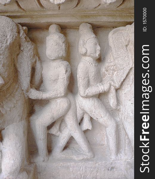 India, Madhya Pradesh, Khajuraho, Mahadeva Temple, erotic carving