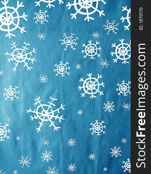 Textured blue background with snowflakes. Textured blue background with snowflakes