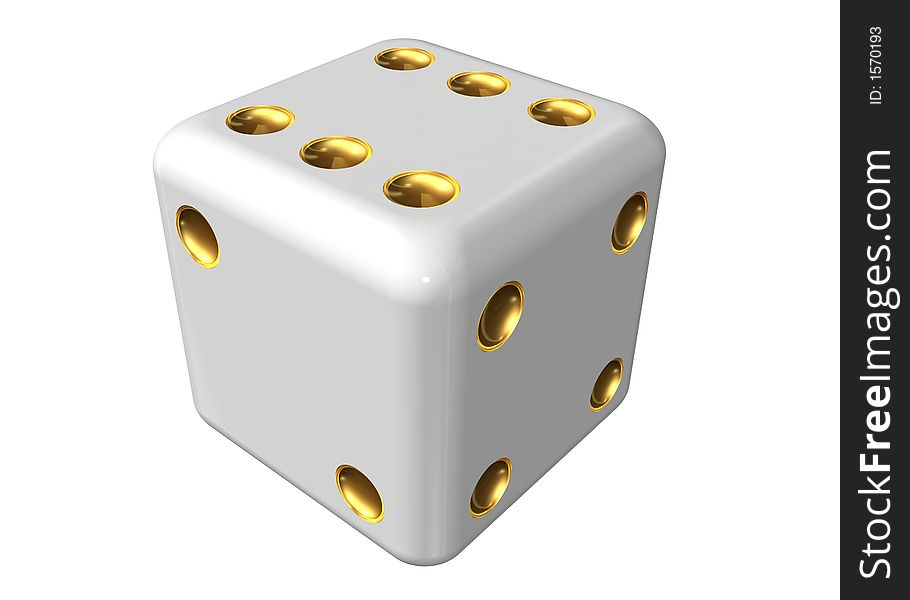 Dice on a white background. Dice on a white background